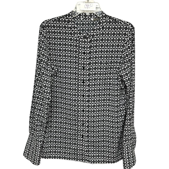 343 - BLACK & WHITE BLOUSE/TOP LARGE - Picture 6 of 15